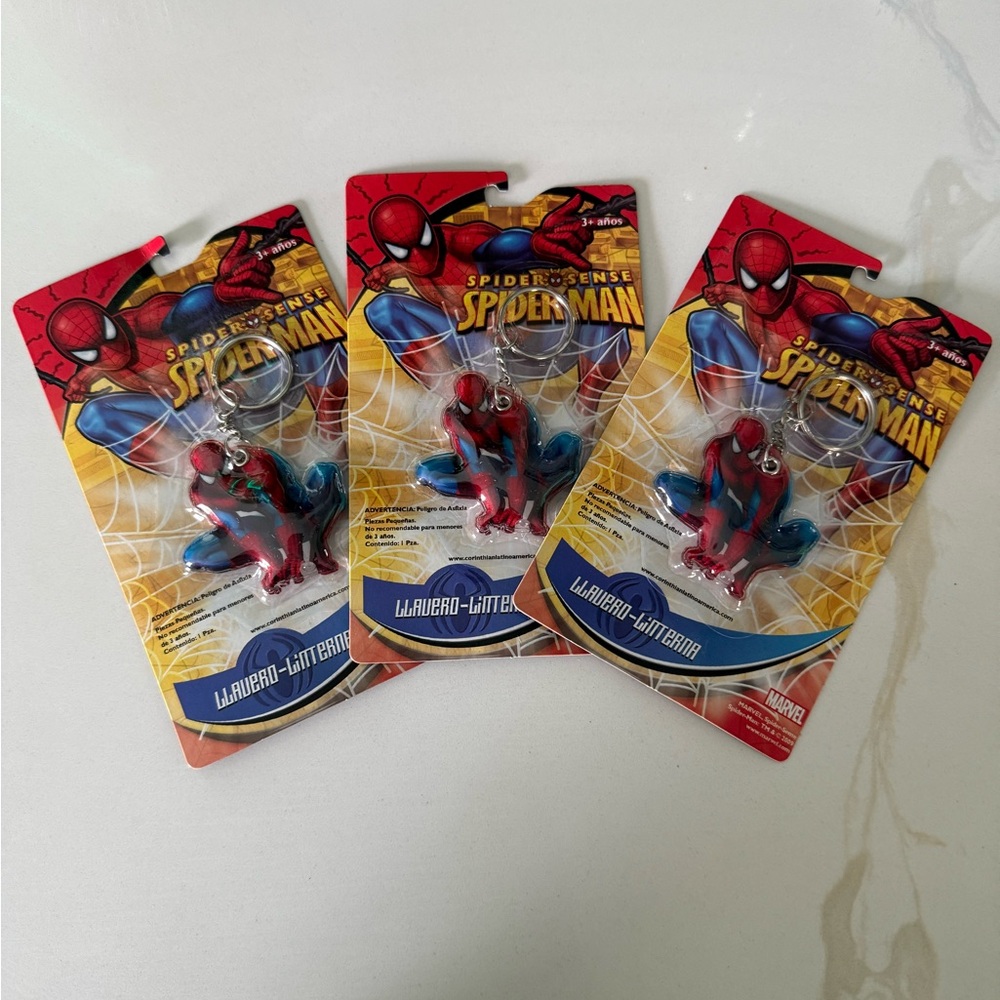 Marvel Spider-Man Keychain - Red and Blue all 3